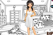 Coloring Play Room and Dress Up game